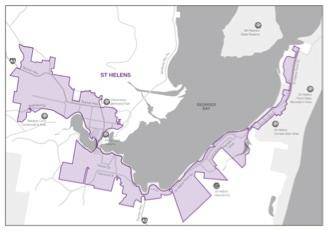 Map depicting area to be disconnected from 23 May 2014 at St Helens in Tasmania